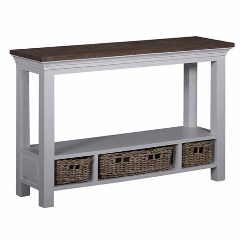 Konsole weiß Holz im Landhausstil, Breite 120 cm