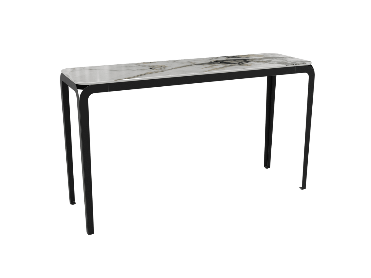 Konsole weiß-grau Keramik, Wandtisch Keramik, Konsole mir Keramikplatte, Breite 120 cm