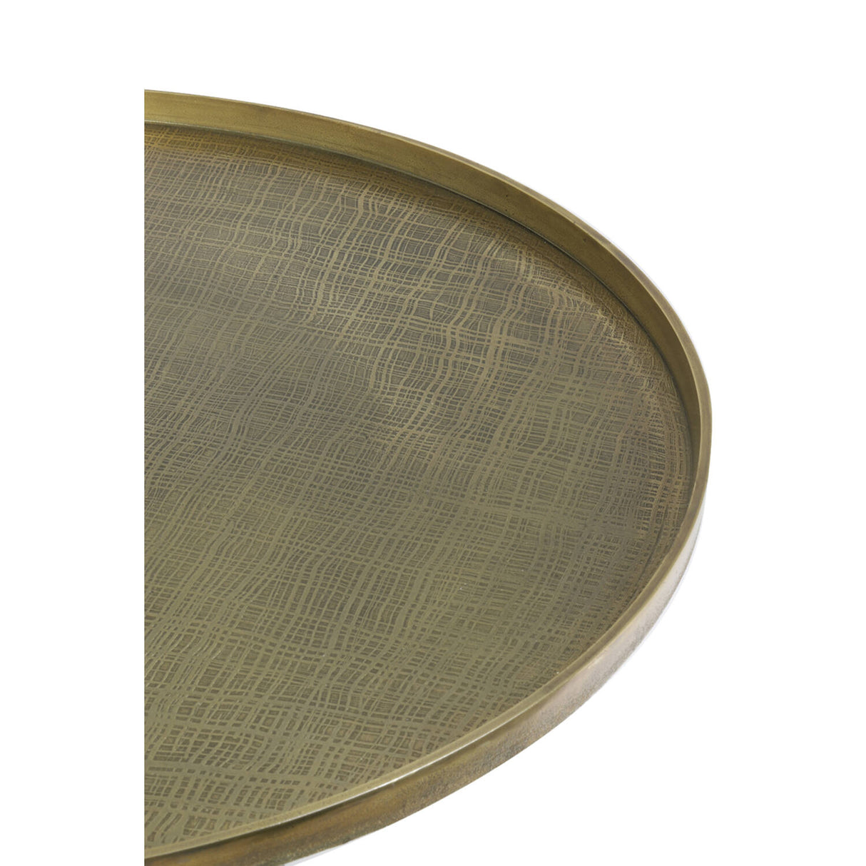 Couchtisch rund Gold-schwarz, runder Couchtisch Metall, Couchtisch Bronze Metall Gestell schwarz, Durchmesser 60 cm