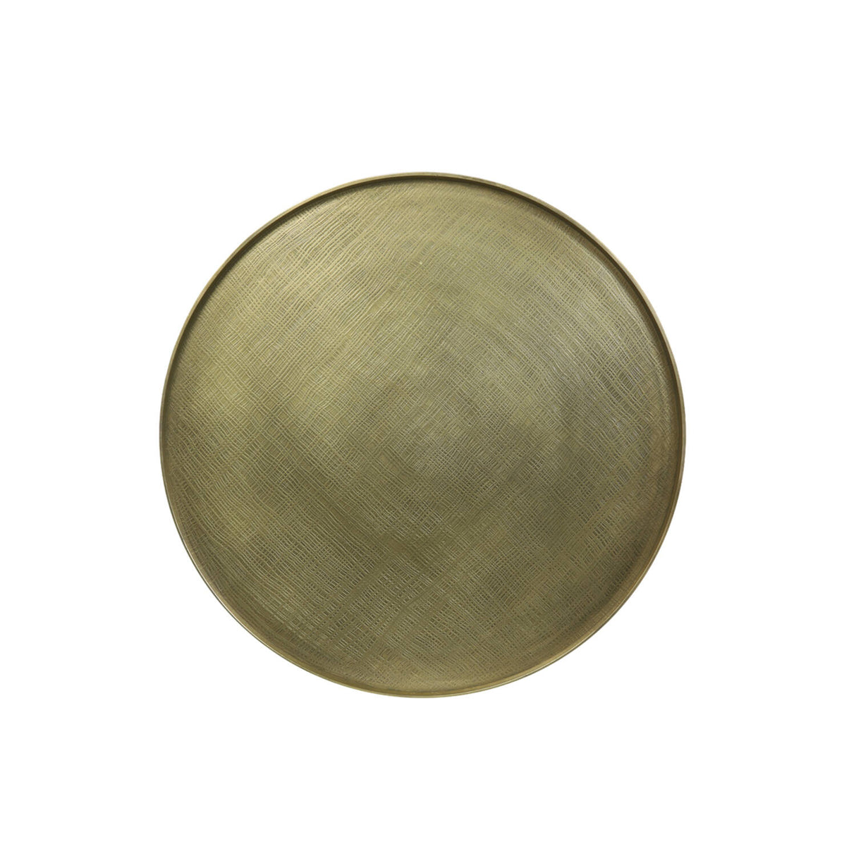 Couchtisch rund Gold-schwarz, runder Couchtisch Metall, Couchtisch Bronze Metall Gestell schwarz, Durchmesser 75 cm