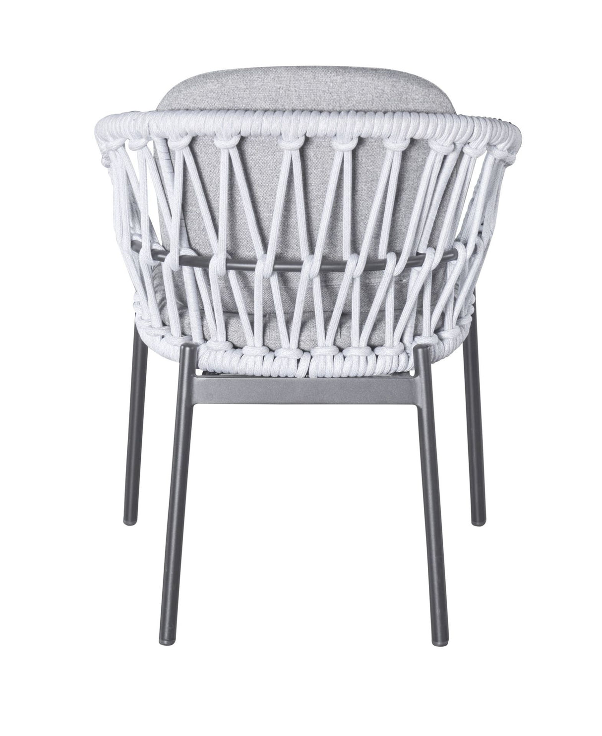 Gartenstuhl grau, Gartenstuhl Textil-Ausführung mit Sitzkissen grau