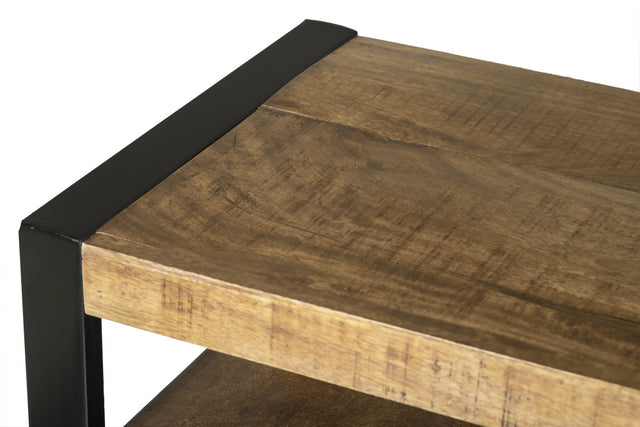 Sideboard braun Metall Holz, Sideboard Industriedesign, Anrichte Massivholz, Breite 180 cm