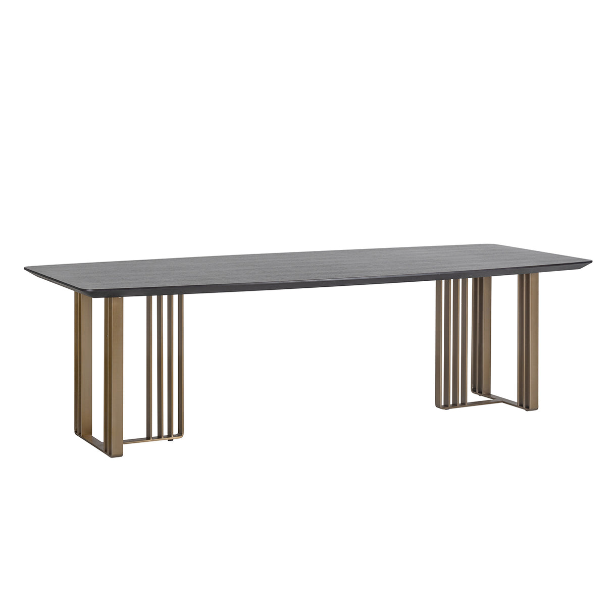 Esstisch schwarz-Gold, Tisch Gold-schwarz, Länge 260 cm