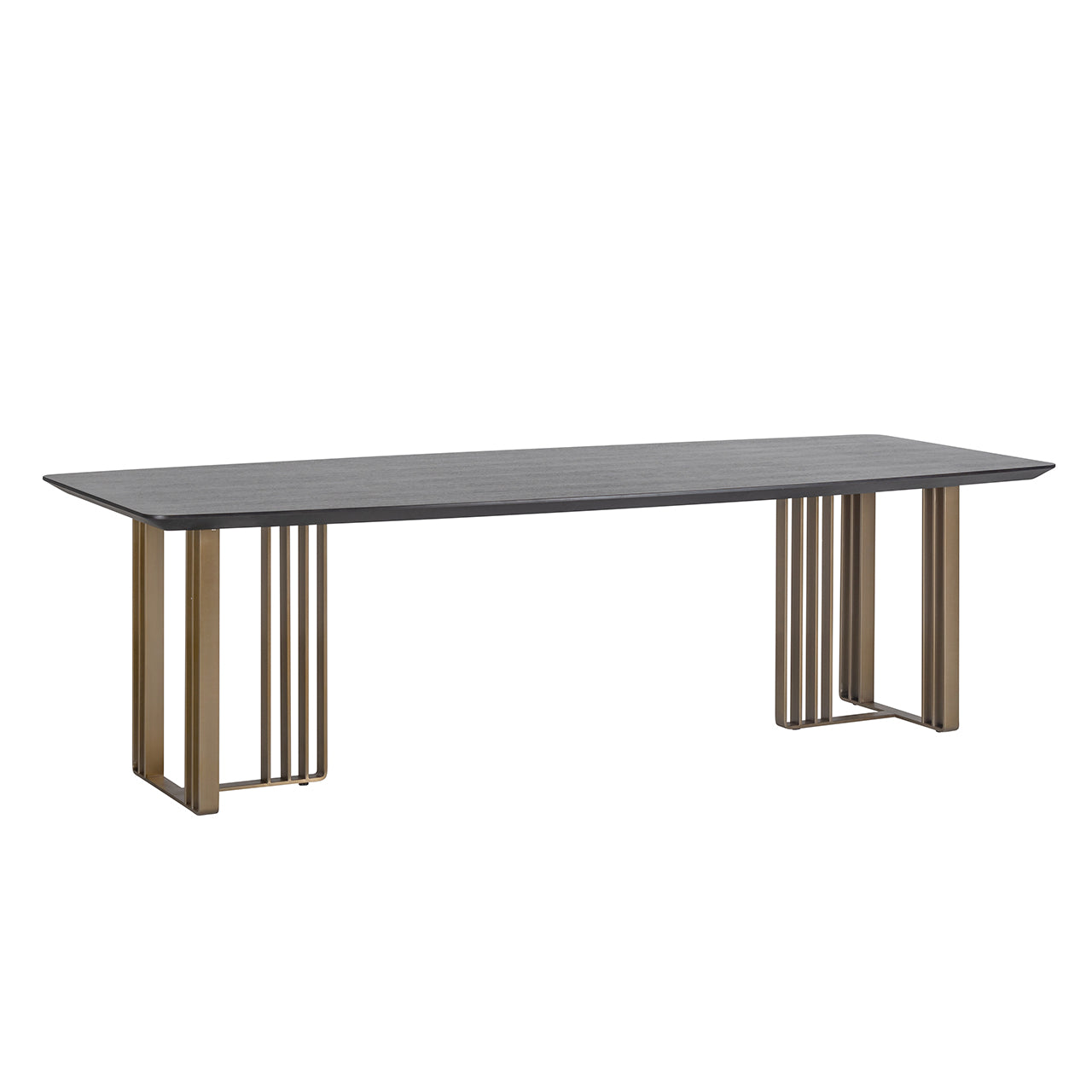 Esstisch schwarz-Gold, Tisch Gold-schwarz, Länge 260 cm