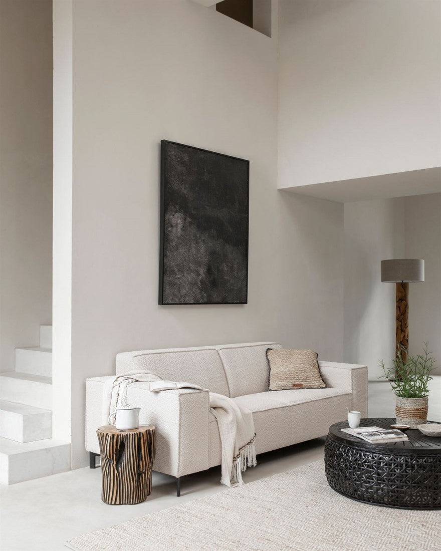 Couchtisch rund schwarz, Kaffeetisch schwarz rund, Durchmesser 100 cm