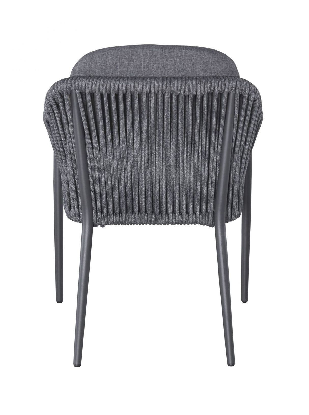 Gartenstuhl anthrazit, Gartenstuhl Textil-Ausführung mit Sitzkissen grau