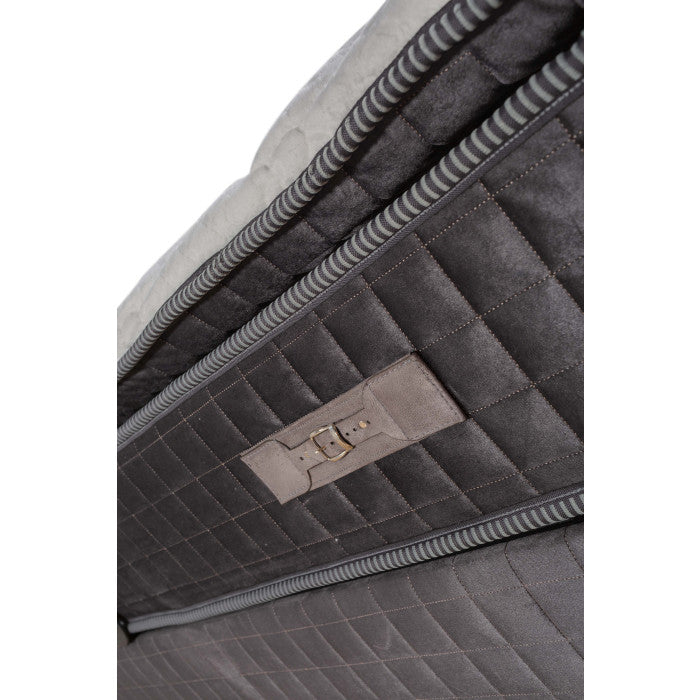 Gepolstertes Bett mit Matratze und Kopfteil, Bett grau mit Kopfteil, Breite 180 cm