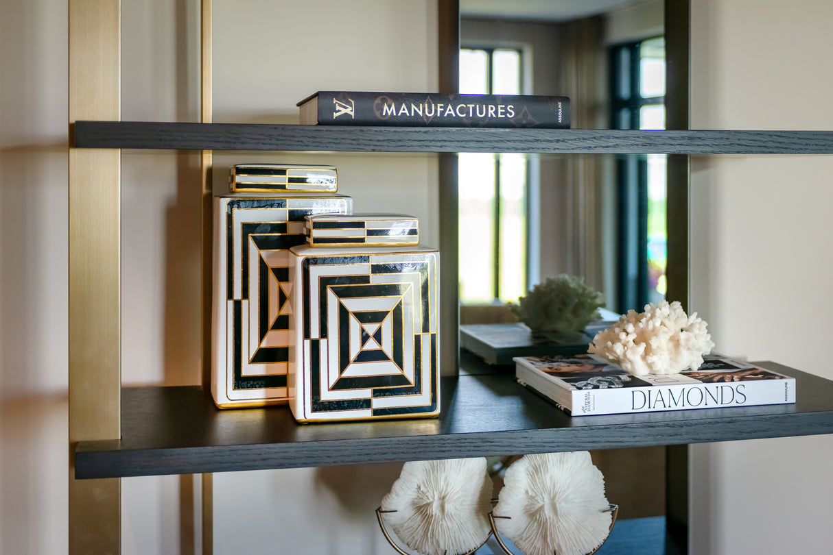 Regal schwarz-Gold, Bücherregal Gold-schwarz, Breite 112 cm