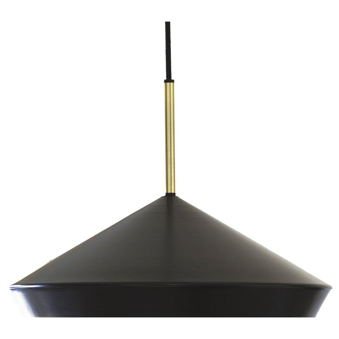 Hängelampe Metall, Pendelleuchte Schwarz/Gold, Durchmesser 45 cm