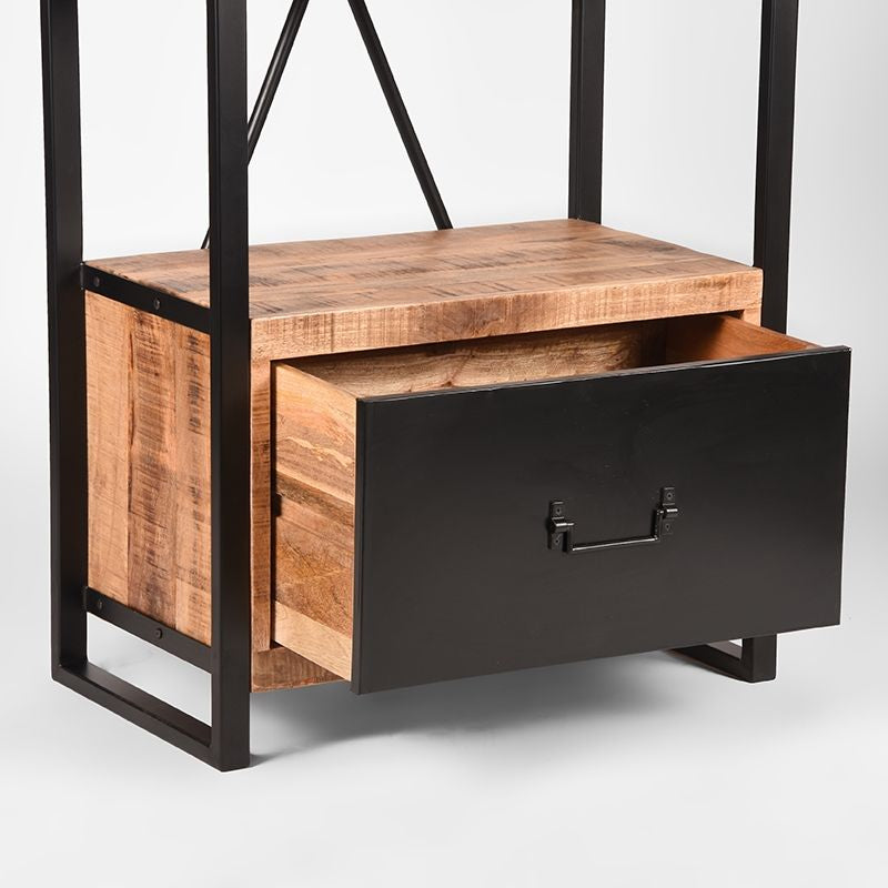 Bücherregal schwarz Holz, Regal schwarz, Regal Holz schwarz, Breite 80 cm