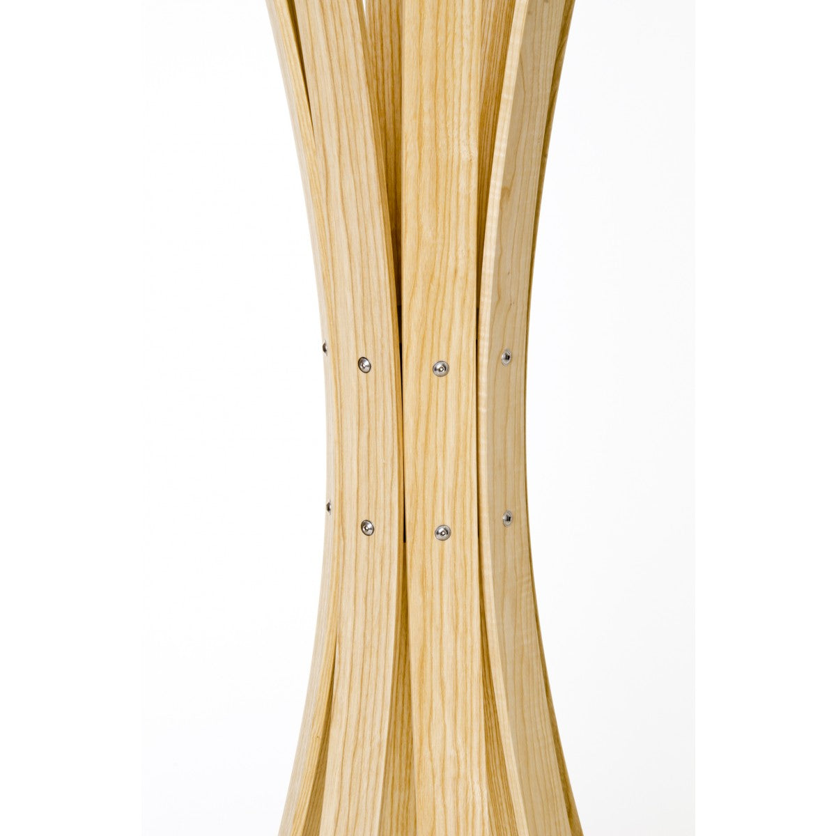 Garderobenständer Holz massiv, moderne Standgarderobe Farbe Naturholz, Ø 58 cm