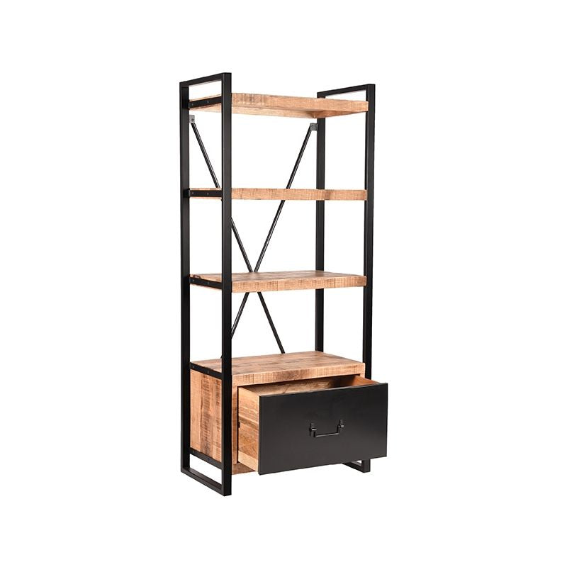 Bücherregal schwarz Holz, Regal schwarz, Regal Holz schwarz, Breite 80 cm
