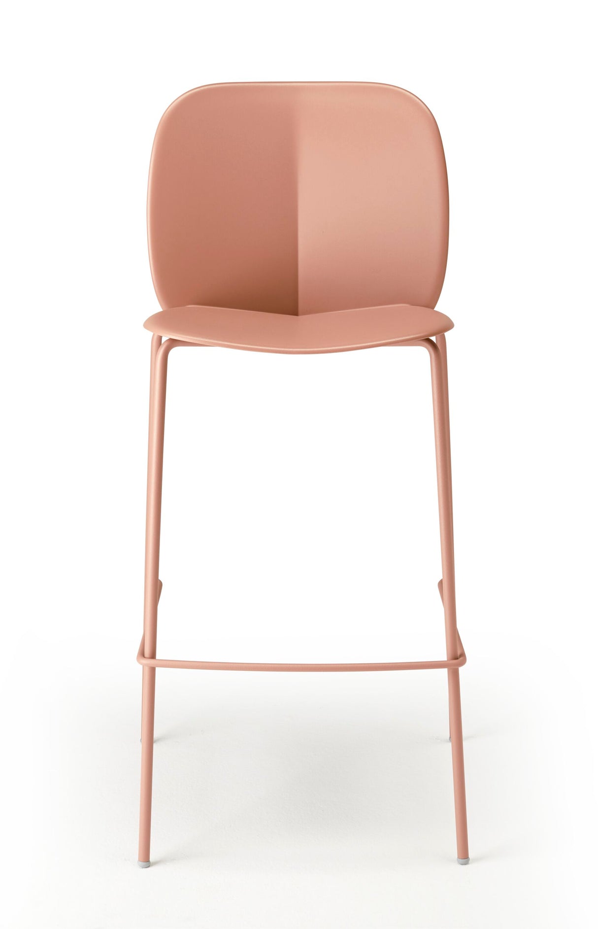 Barstuhl Farbe taupe-rosa Design Barstuhl Metall-Gestell, Sitzhöhe 65 cm