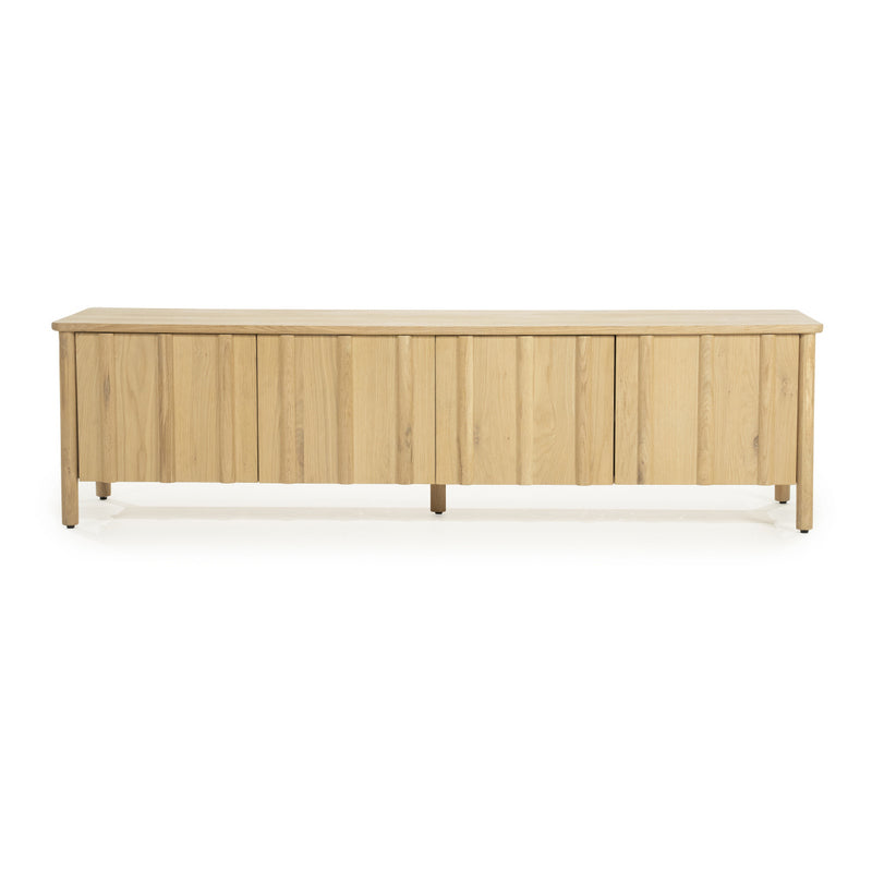 Fernsehschrank Holz furniert, TV Schrank Naturholz, Lowboard Holz, Breite 183 cm