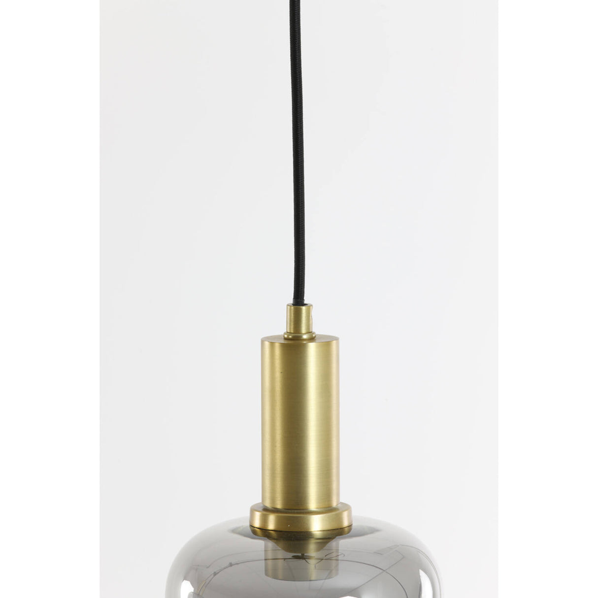 Hängeleuchte Gold-grau, Hängelampe Glas Gold, Durchmesser 21 cm