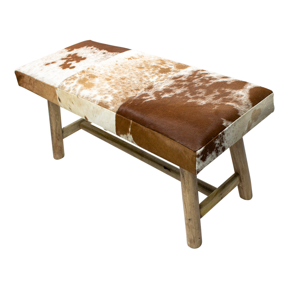 Sitzbank braun Kuhfell, Sitzbank Kuhfell, Länge 95 cm