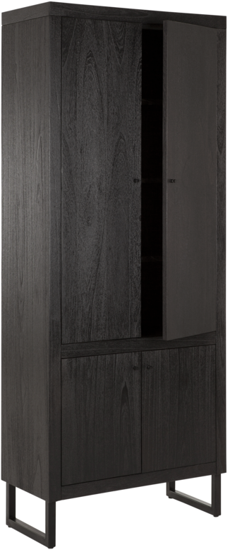 Schrank schwarz, Aktenschrank schwarz, schwarzer Schrank, Breite 80 cm