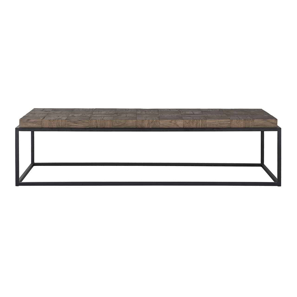 Couchtisch braun, Tisch Holz Metall, Couchtisch Metallgestell, Breite 160 cm