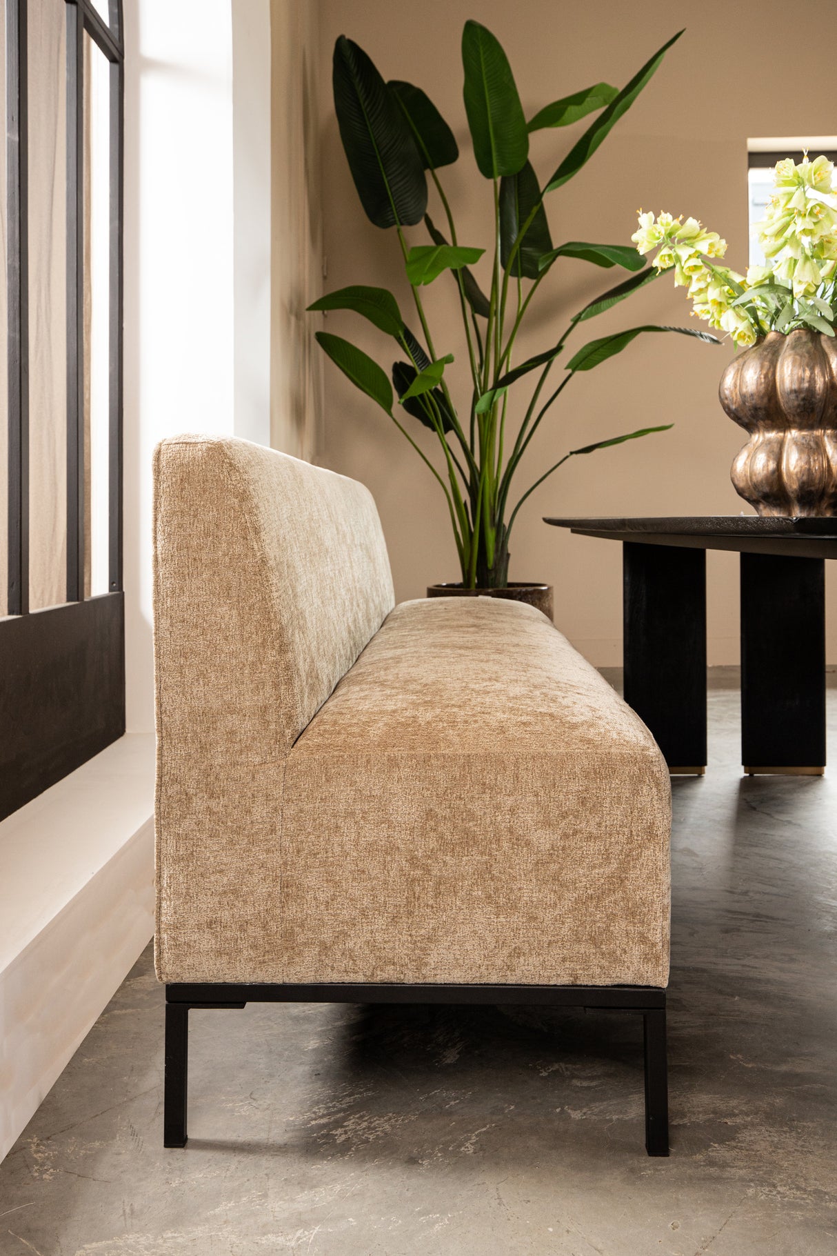 Sitzbank creme 240 cm, Sitzbank creme, Länge 240 cm