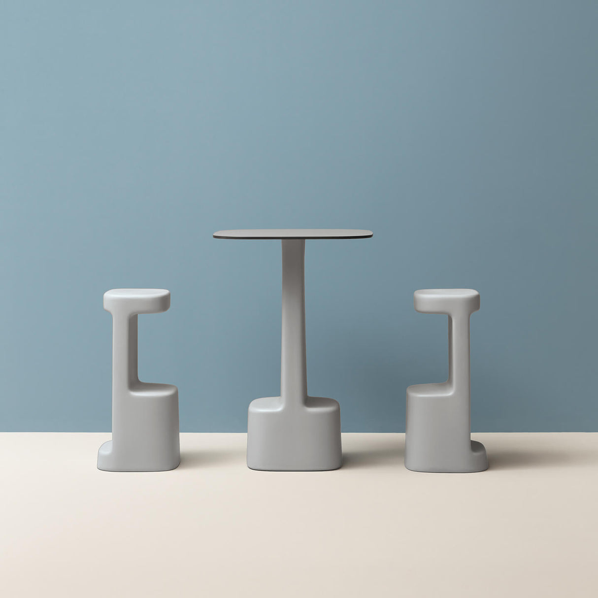 Stehtisch grau, Bartisch grau, Höhe 100 cm