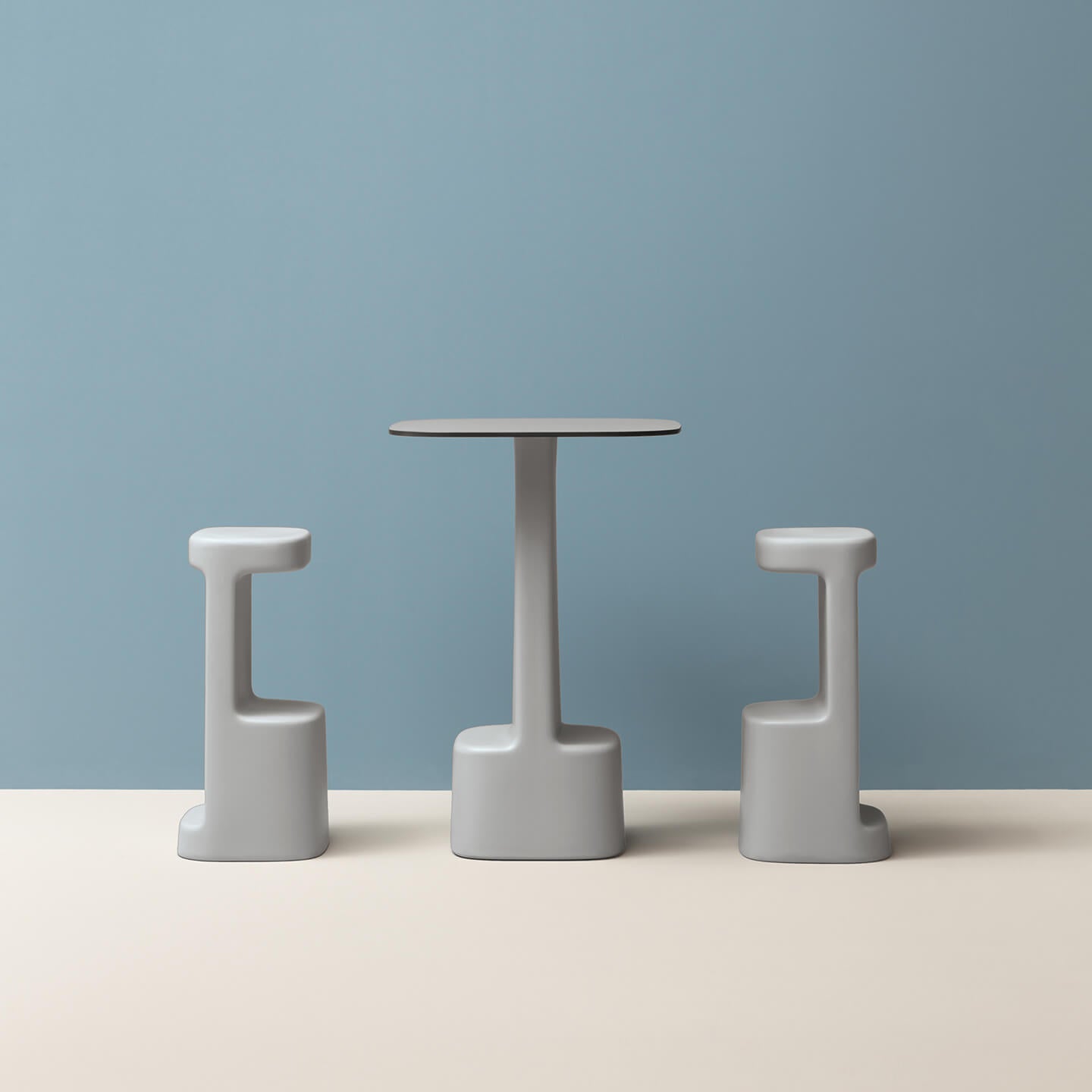 Stehtisch grau, Bartisch grau, Höhe 100 cm