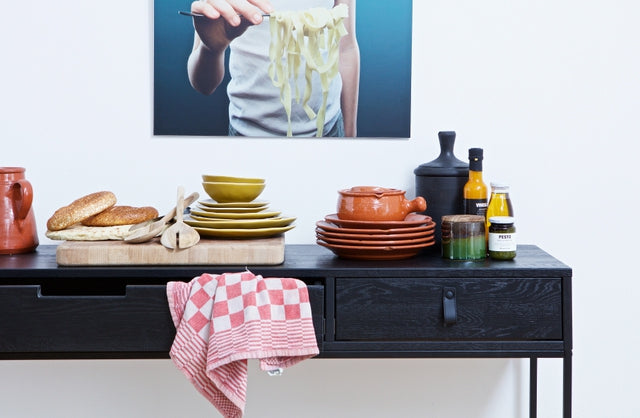 Konsole schwarz Holz Metall, Wandkonsole schwarz, Wandtisch Holz Metall Gestell, Breite 140 cm