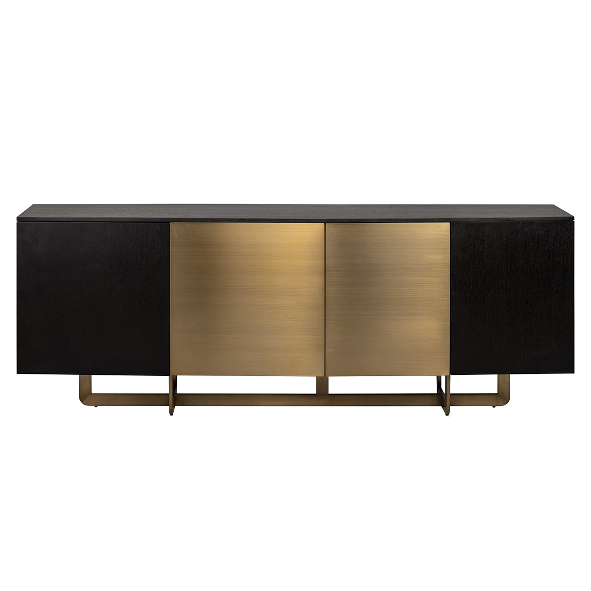 Anrichte schwarz-Gold, Sideboard Gold-schwarz, Breite 220 cm