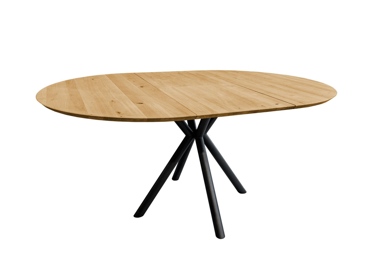 Esstisch rund ausziehbar Eiche, Tisch ausziehbarer rund, Tisch rund Eiche, Länge 120-170 cm