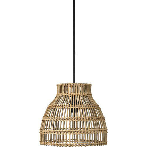 Hängelampe geflochtenes Rattan, Pendelleuchte Rattan, Durchmesser 27 cm