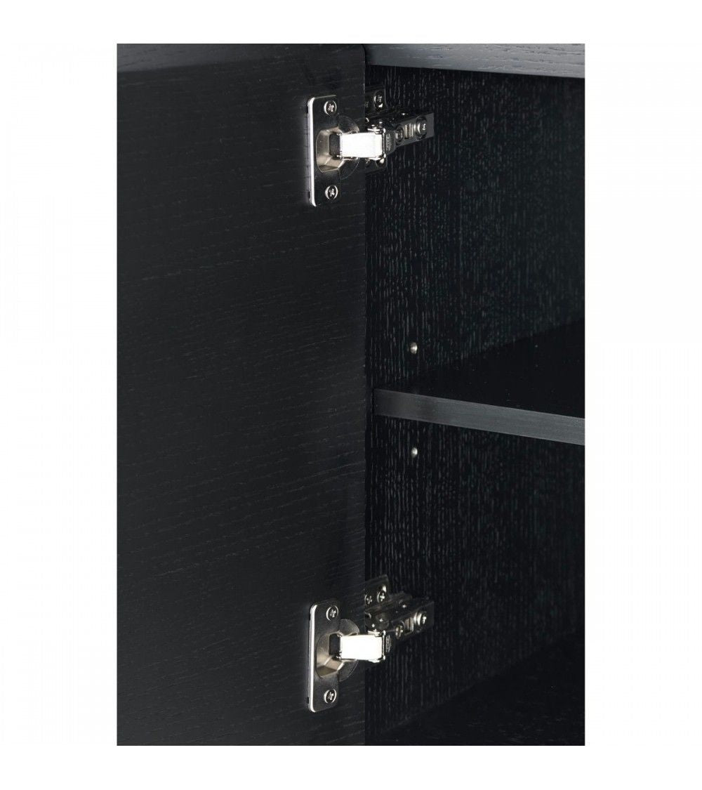 Sideboard schwarz, Anrichte schwarz, Breite 155 cm