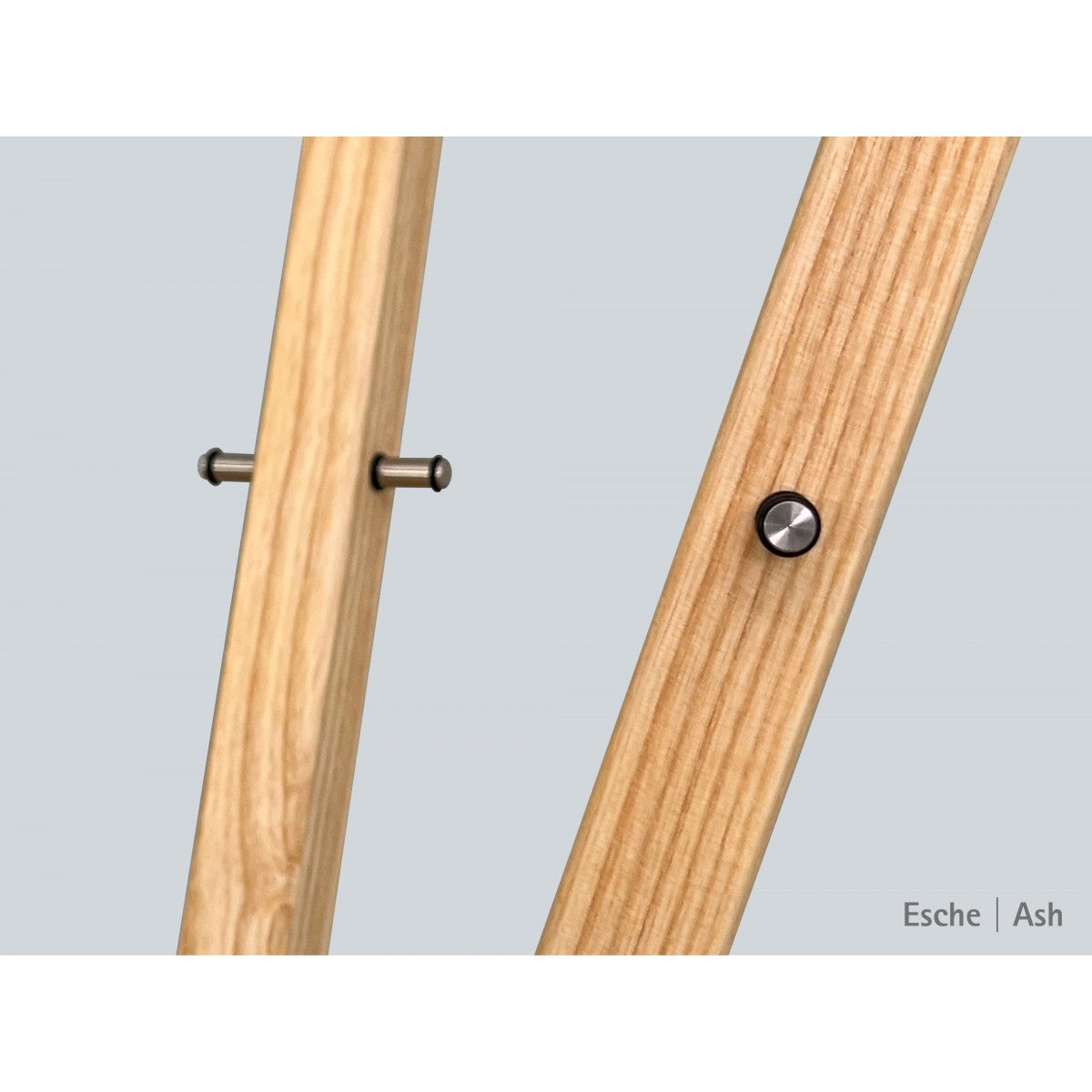 Garderobenständer Holz massiv, moderne Garderobe Farbe Naturholz, Ø 55 cm
