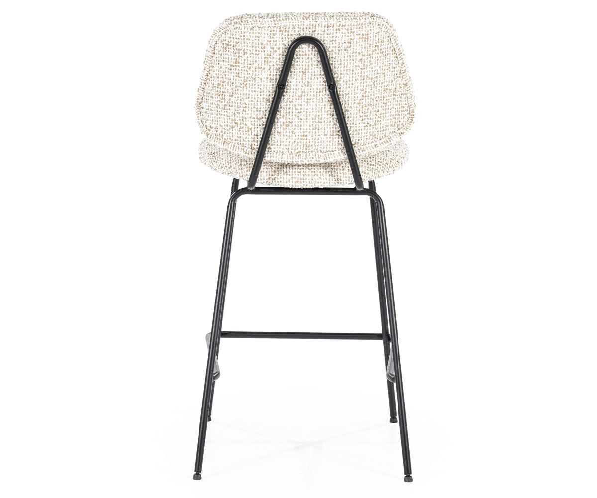 Barstuhl beige, Barstuhl Metall-Gestell, Sitzhöhe 66 cm