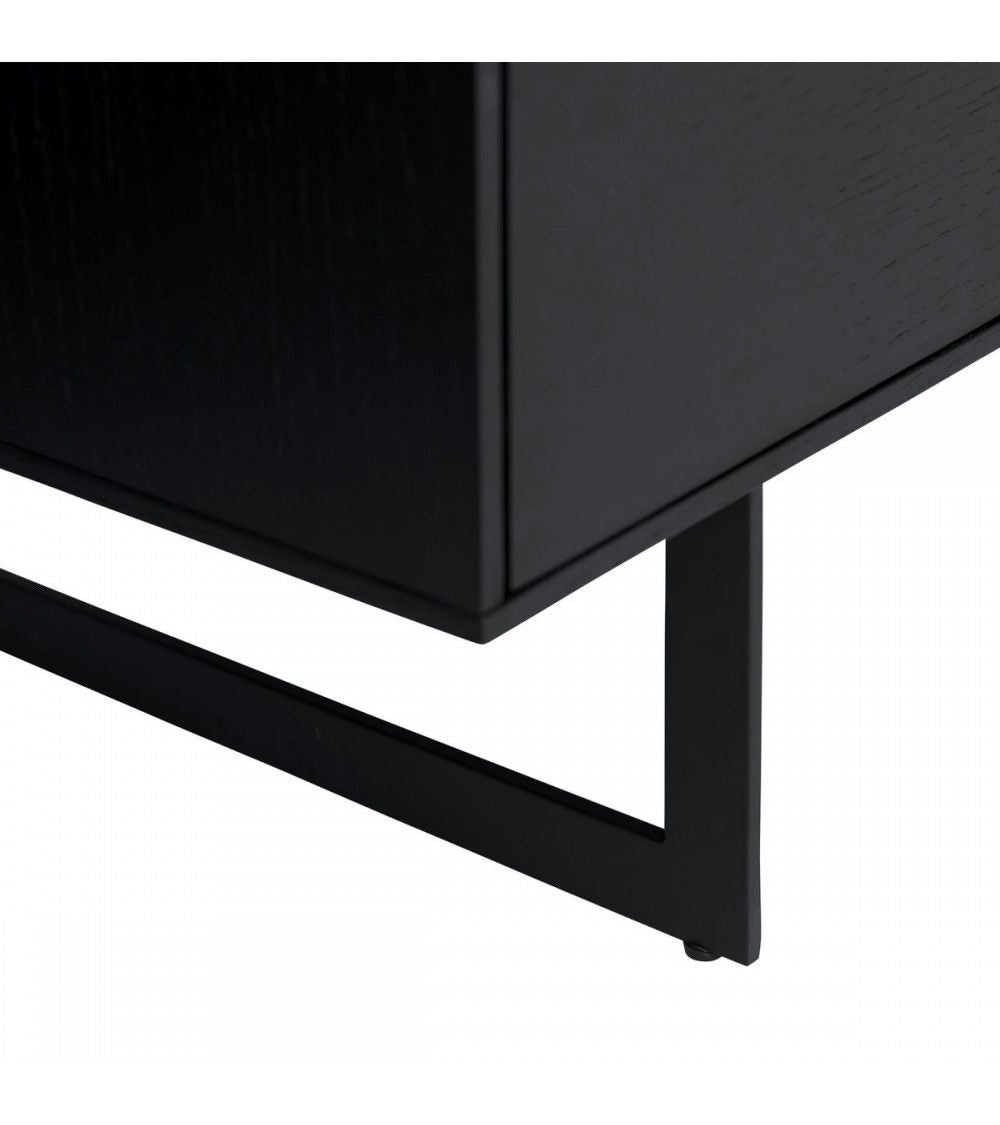 Sideboard schwarz, Anrichte schwarz, Breite 205 cm