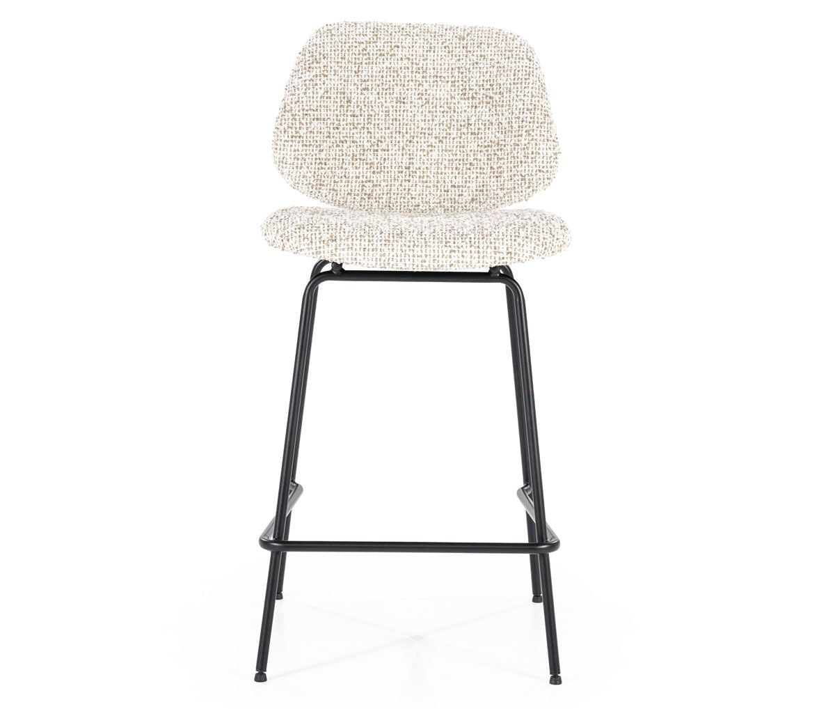 Barstuhl beige, Barstuhl Metall-Gestell, Sitzhöhe 66 cm