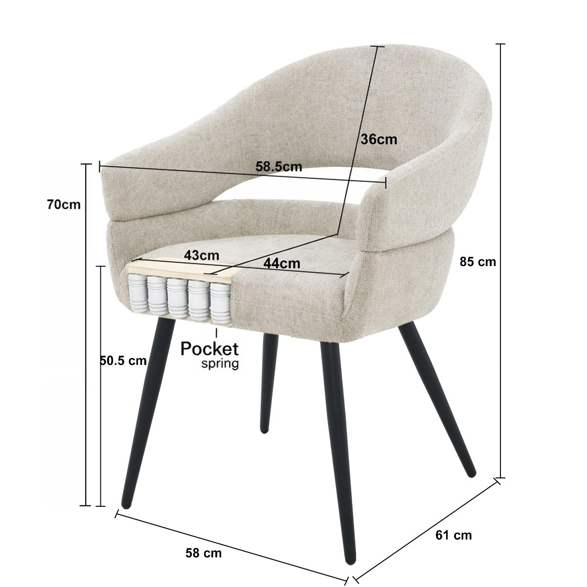 Stuhl beige, Esszimmerstuhl beige