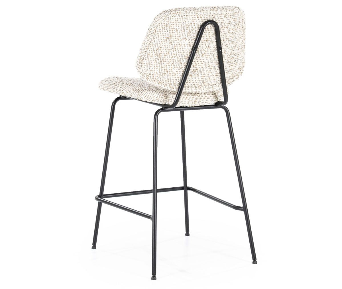 Barstuhl beige, Barstuhl Metall-Gestell, Sitzhöhe 66 cm