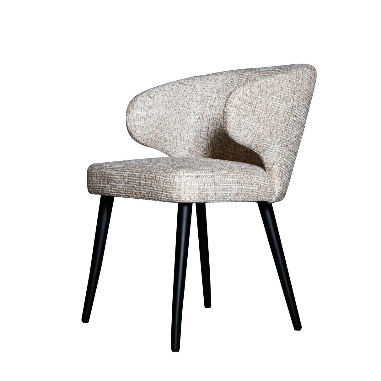 Stuhl creme-braun, Stuhl mit Armlehne Farbe creme-braun