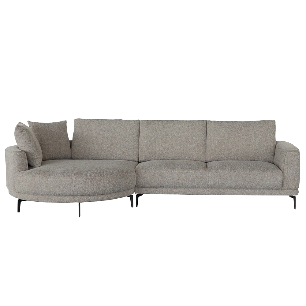 Sofa halbrund, 2,5 Sitzer Sofa Farbe braun, Breite 323 cm