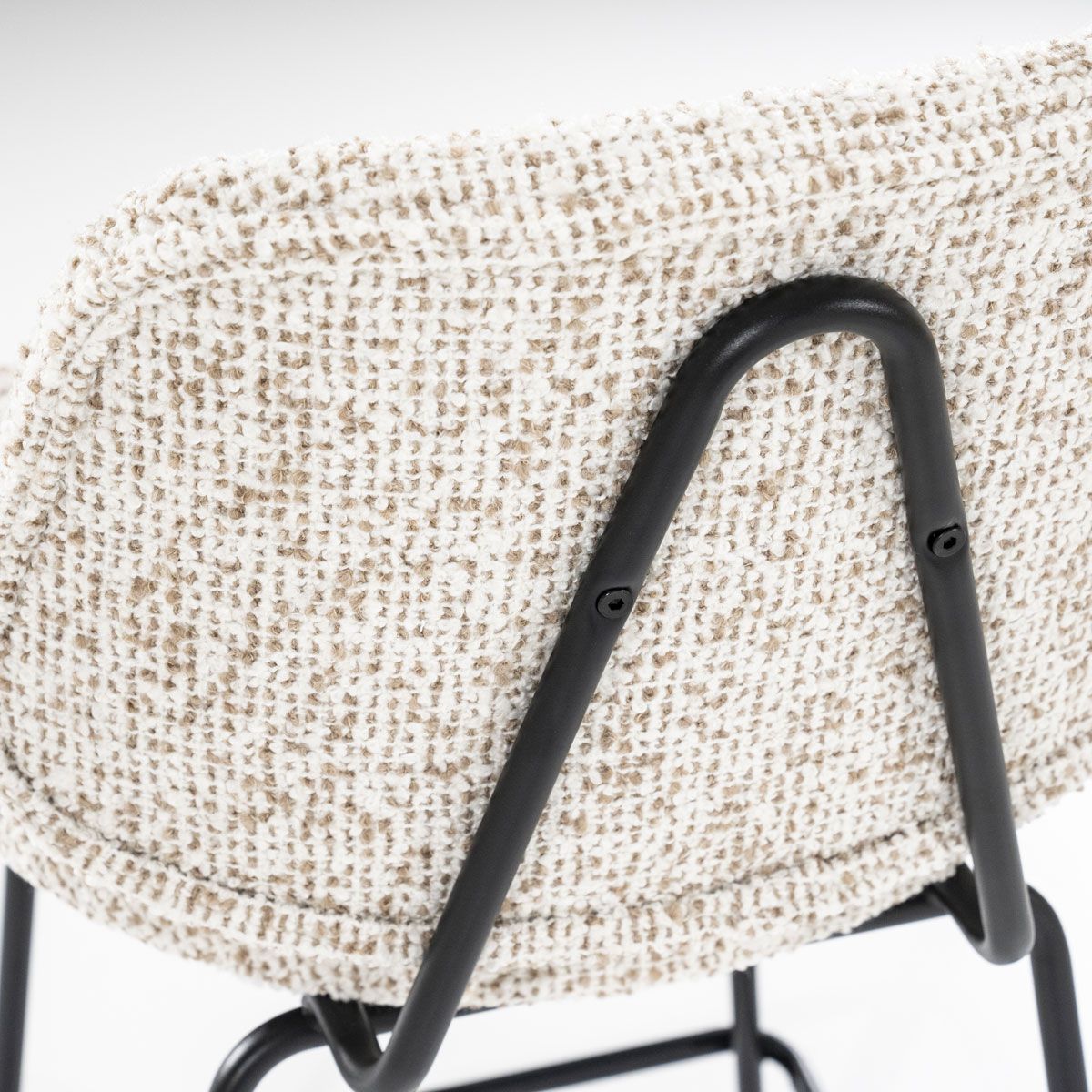 Barstuhl beige, Barstuhl Metall-Gestell, Sitzhöhe 66 cm