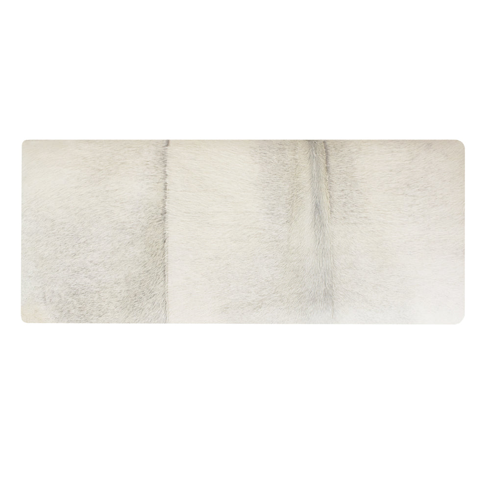 Sitzbank weiß Kuhfell, Sitzbank Kuhfell, Länge 95 cm