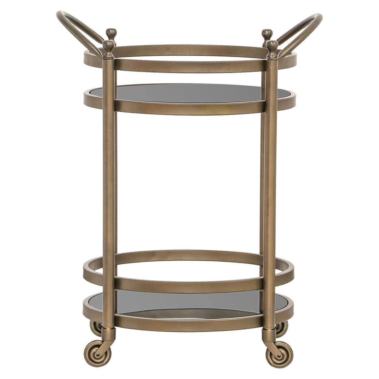 Servierwagen rund Gold, Servierwagen Gold