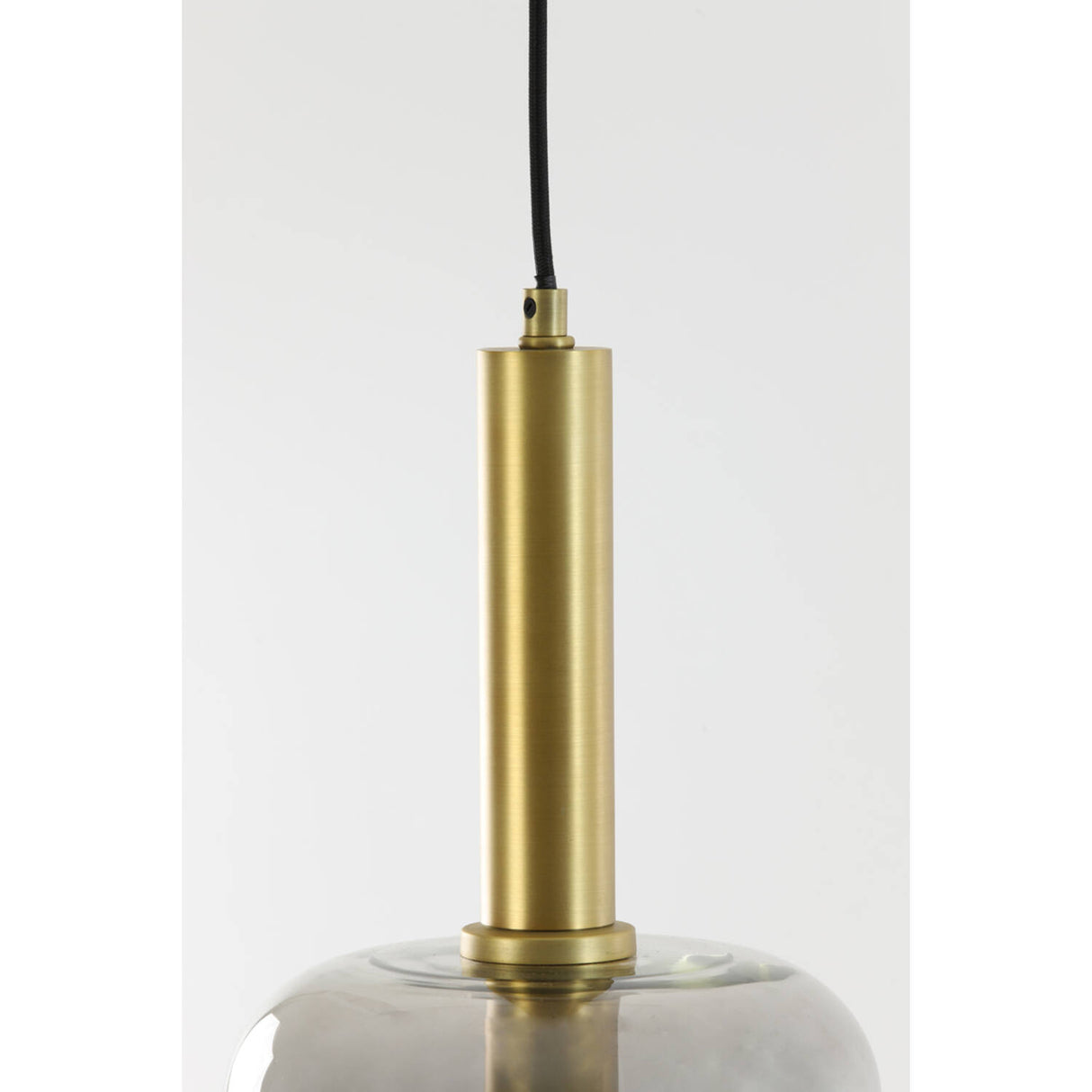 Hängeleuchte Gold-grau, Hängelampe Glas Gold, Durchmesser 22 cm