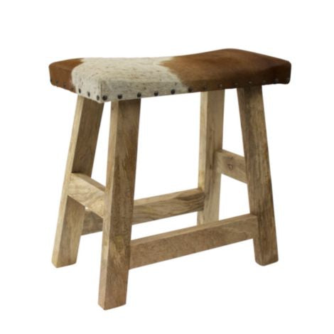 Hocker Kuhfell, Sitzhocker braun Kuhfell