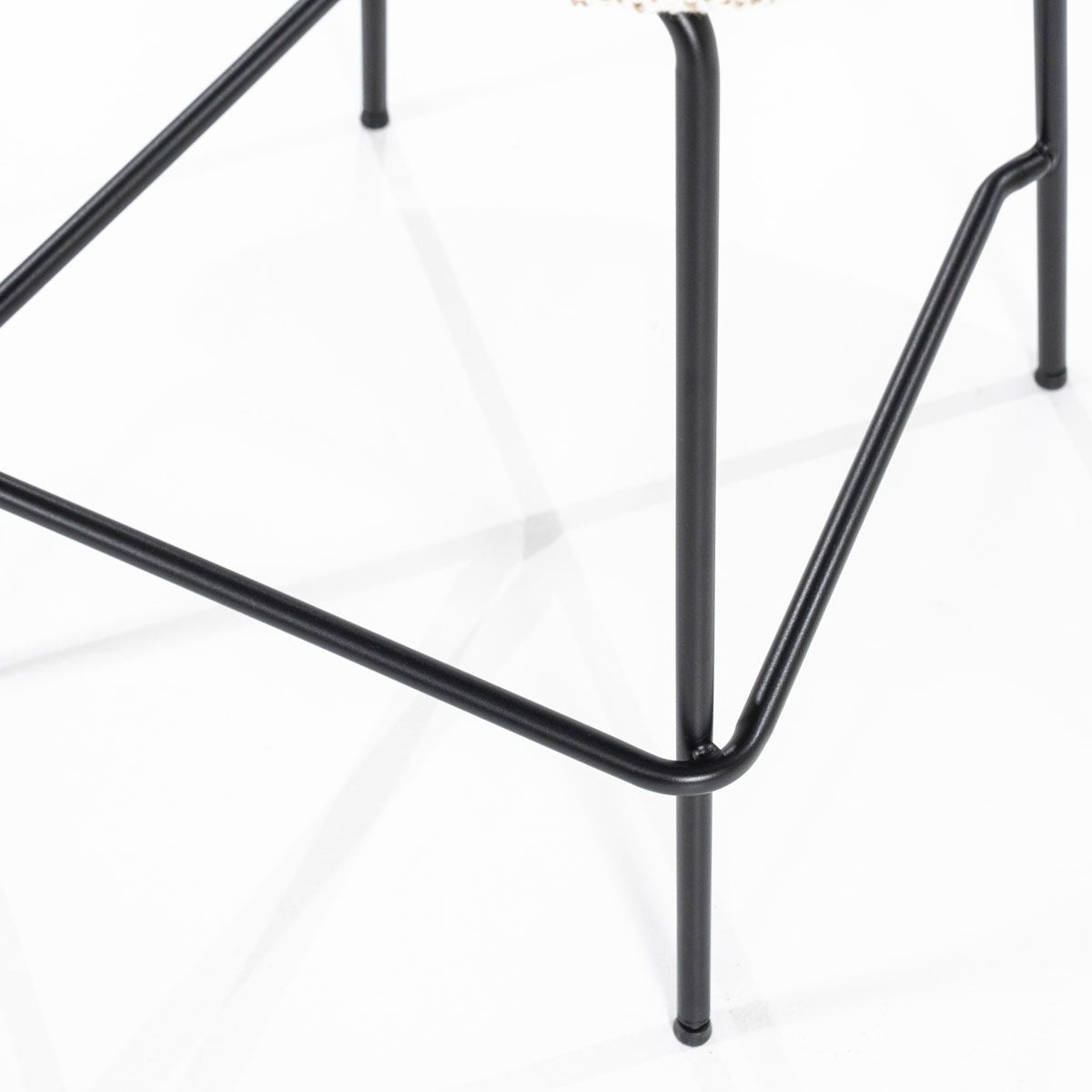 Barstuhl beige, Barstuhl Metall-Gestell, Sitzhöhe 66 cm