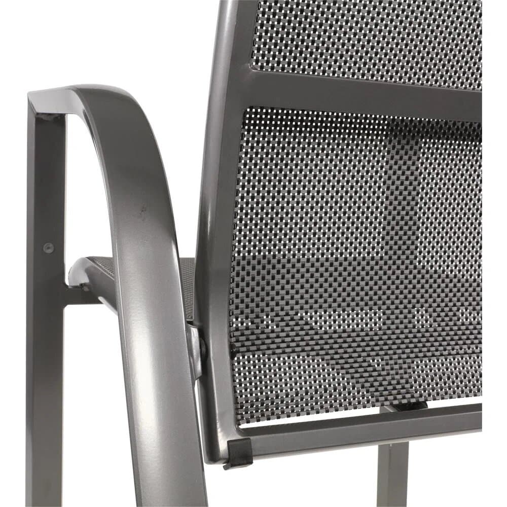 Hochlehner grau-anthrazit, Gartenstuhl grau-anthrazit