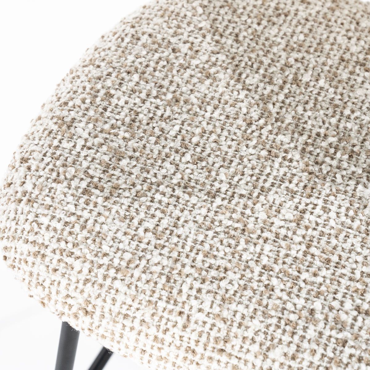 Barstuhl beige, Barstuhl Metall-Gestell, Sitzhöhe 66 cm