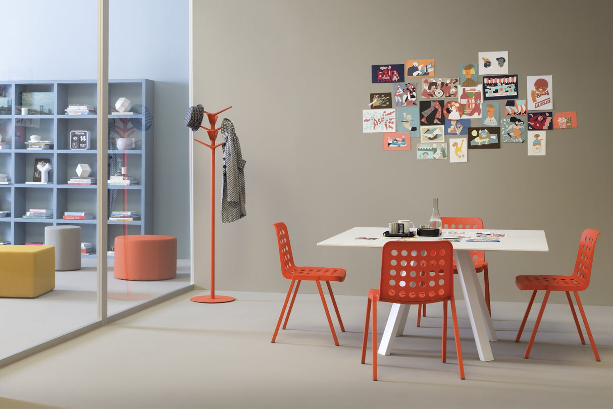 Garderobe rot, Garderobenständer rot, Standgarderobe rot, Höhe 173 cm