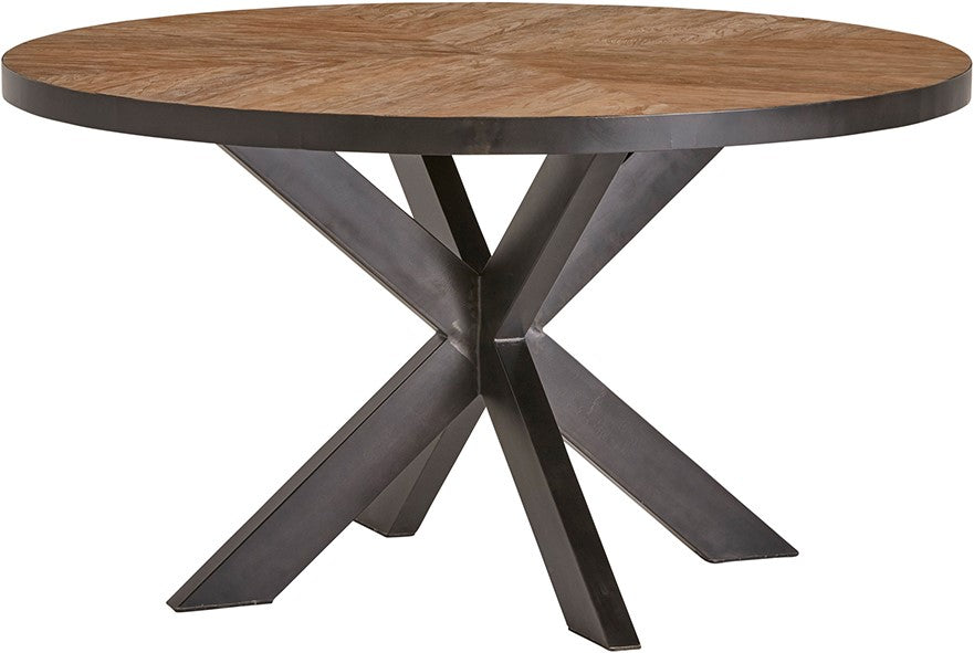 Runder Tisch Metall Gestell, Tisch rund Industriedesign, Durchmesser 140 cm