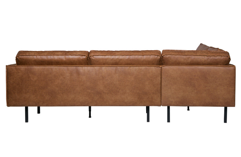 Ecksofa Ottomane links, Sofa cognac, modernes Ecksofa cognac, Breite 350 cm