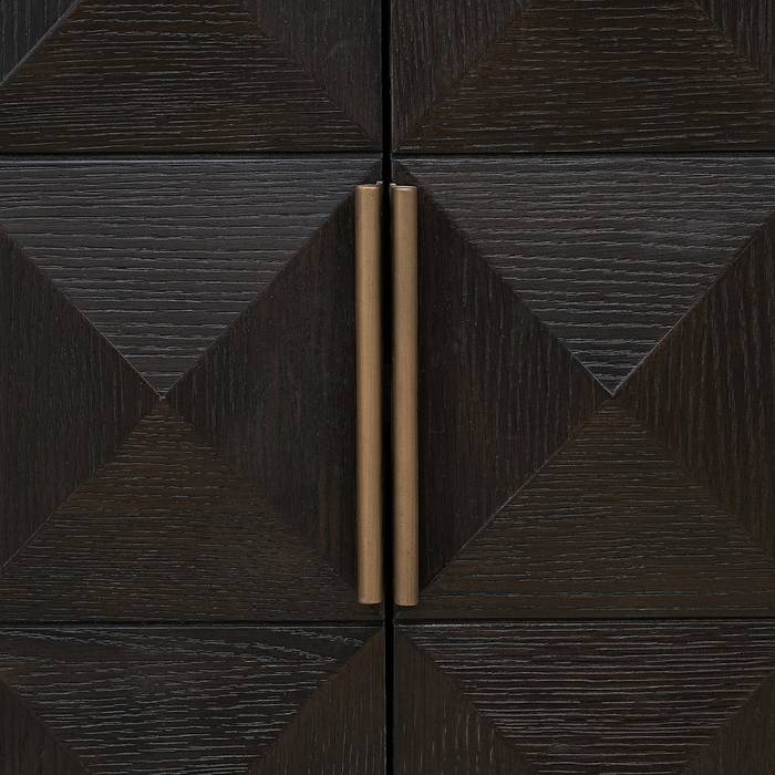 TV Schrank braun, Fernsehschrank braun Eiche furniert, Breite 196 cm